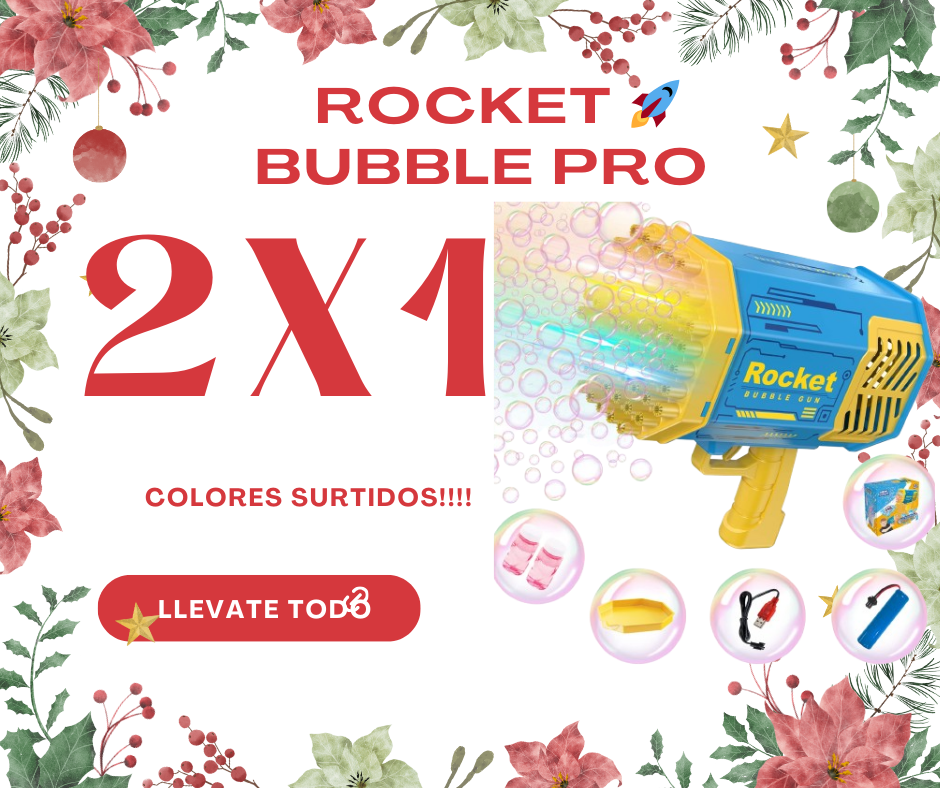 🚀2x1  Rocket Bubble Pro — La Pistola de Burbujas Favorita del 2025